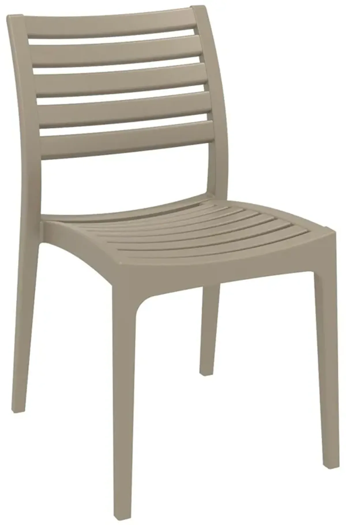 33" Silver Stackable Outdoor Patio Dining Chair