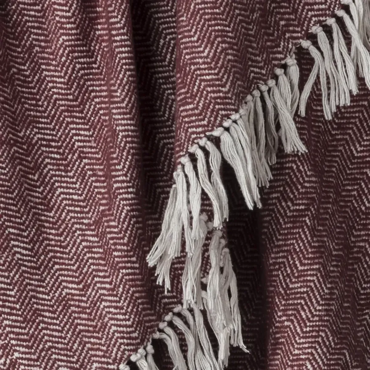 Red/Natural 50" x 60" Throw Blanket