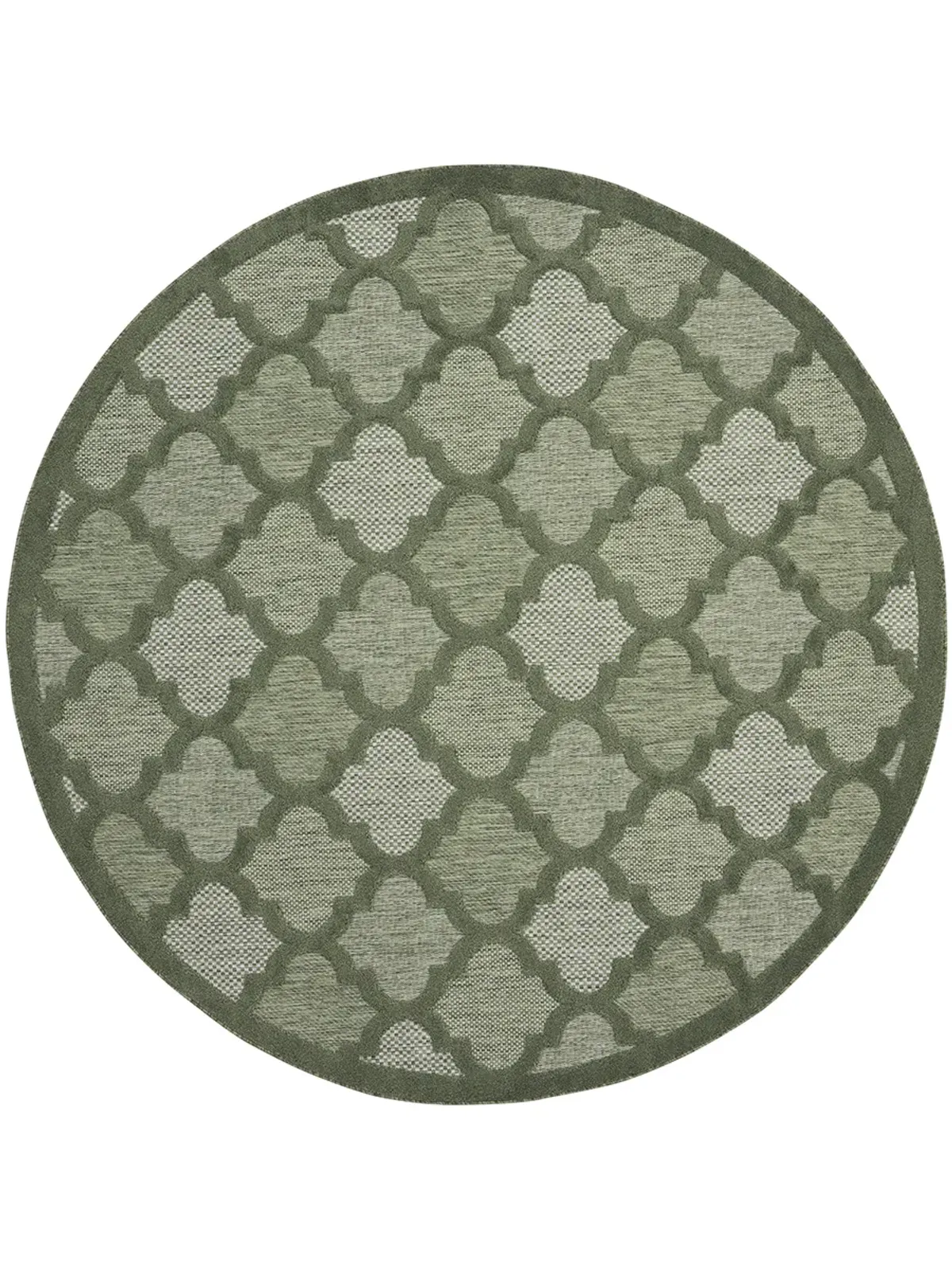 Easy Care NES01 Green 6' x Round Rug