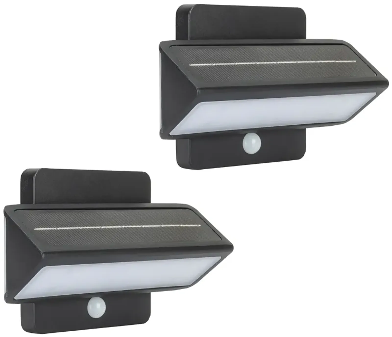 Architectural Solar Wall Accent Light w/Motion Sensor 2PK - Black