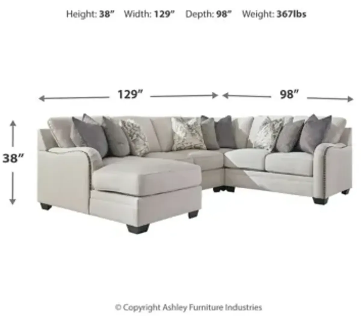 Dellara 4-Piece Sectional with Chaise