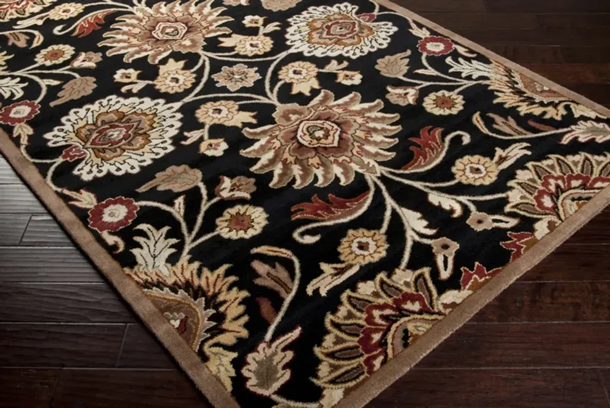 Caesar CAE-1192 9'9' Round Black Rug