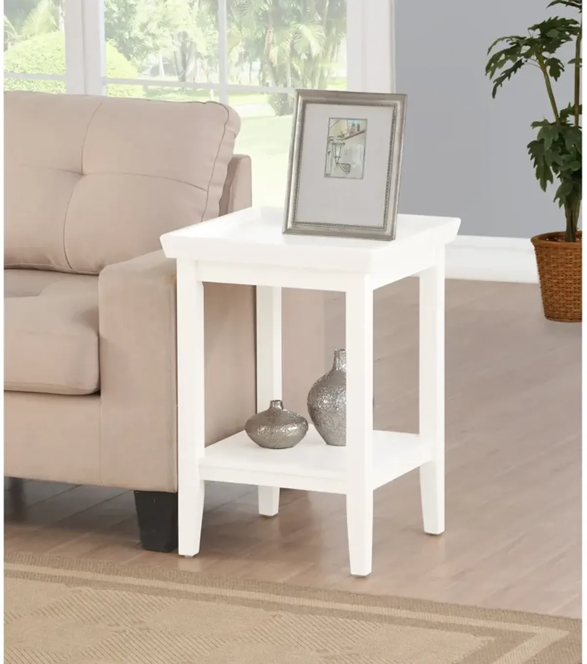 Convenience Concepts Ledgewood End Table, White