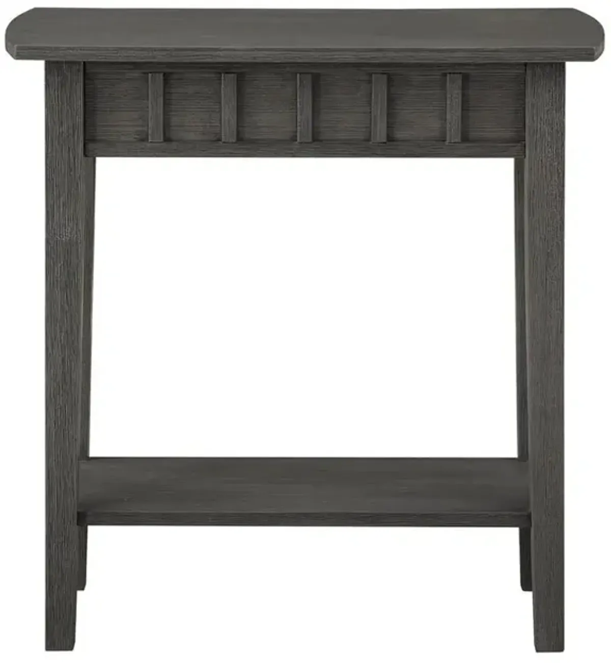 Convenience Concepts Dennis End Table with Shelf, Wirebrush Dark Gray