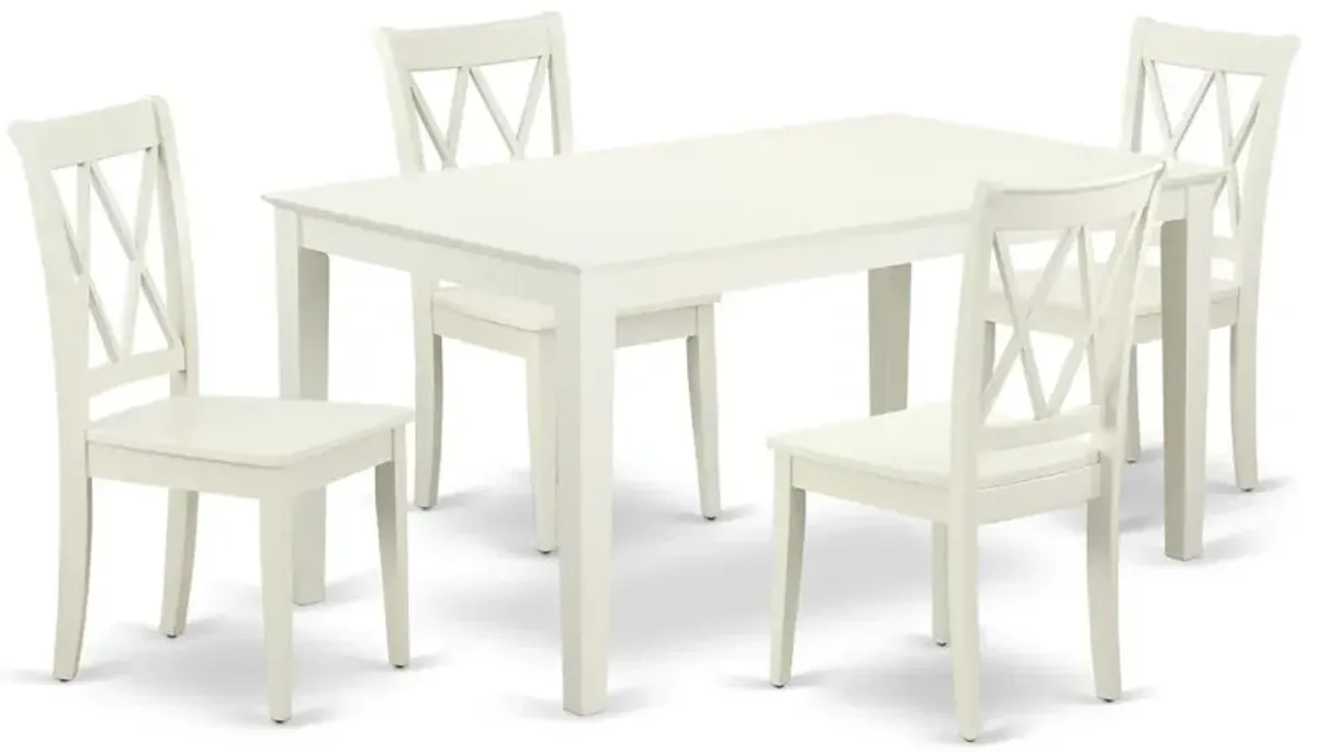 Dining Room Set Linen White, CACL5-LWH-W