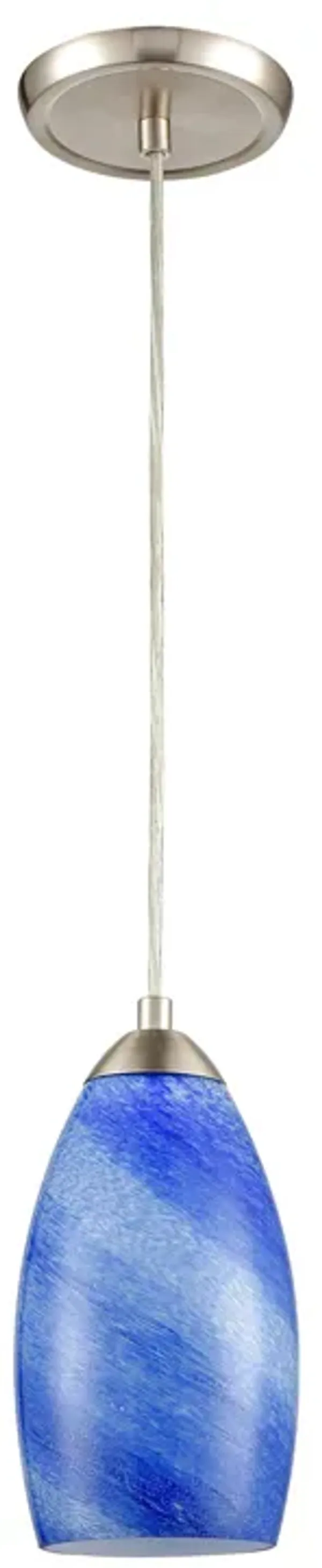 Planetario 5'' Wide 1-Light Blue Mini Pendant