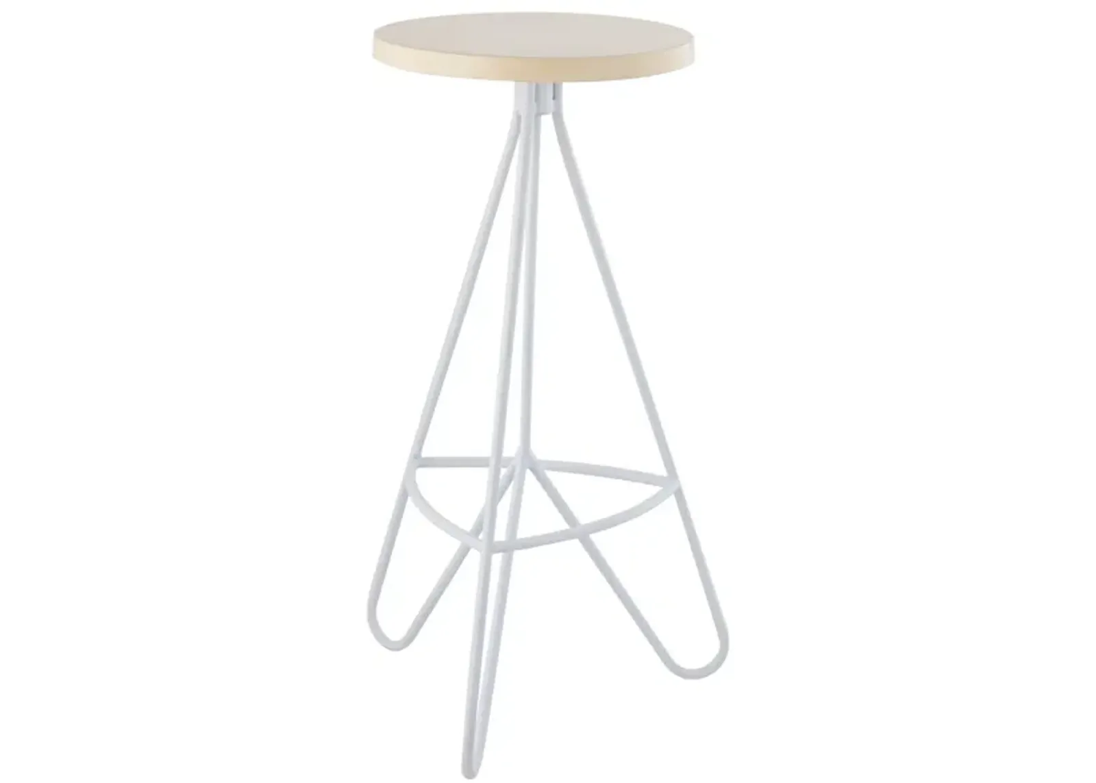 Trinity 30" Modern Industrial Iron Tripod Backless Bar Stool