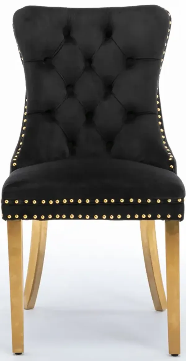 Streamdale Contemporary Velvet Dining Chairs, Set of 2