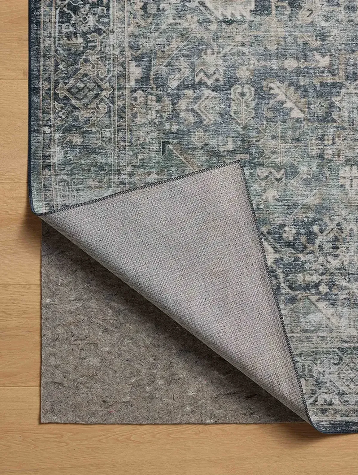 Josie  Ocean/Natural 2'x5' Machine Washable Rug