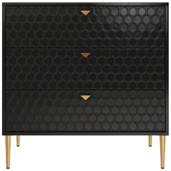 MONDAWE Elegant Accent Storage Cabinet with 3-Drawer Chest for Bedrooms, Living Rooms, or Offices