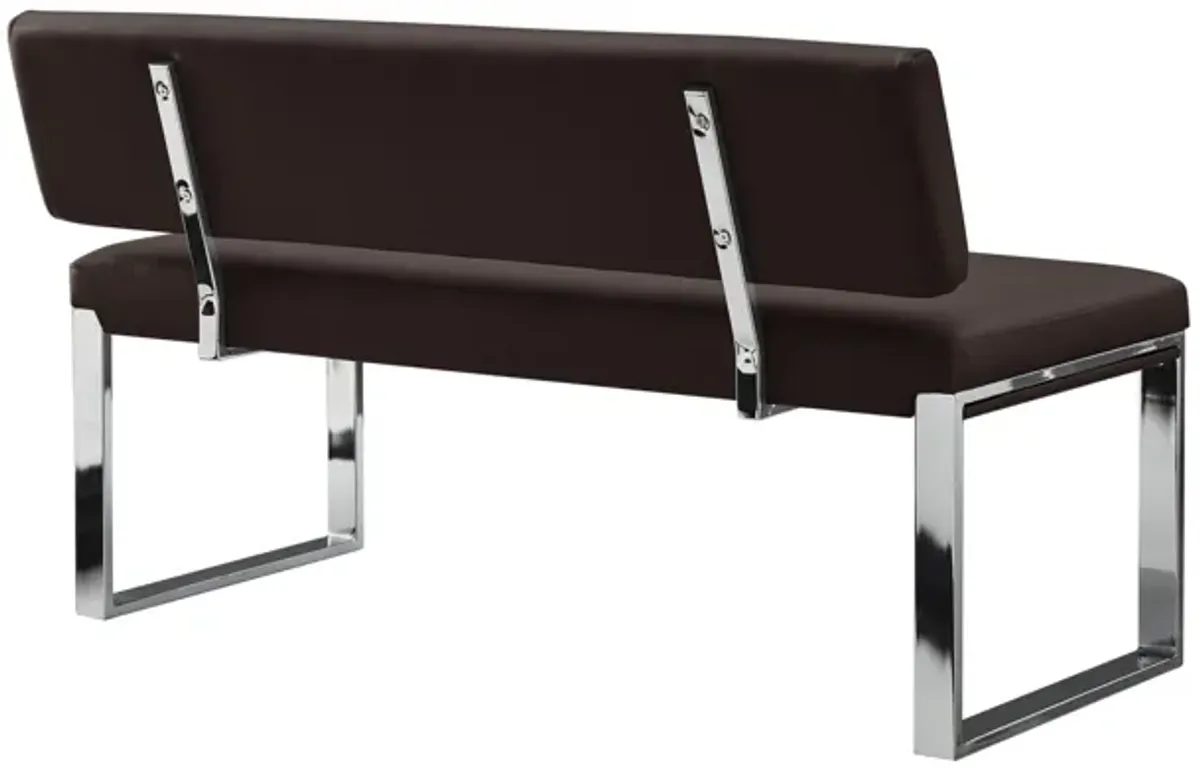 Inspired Home Anika Leather PU Bench