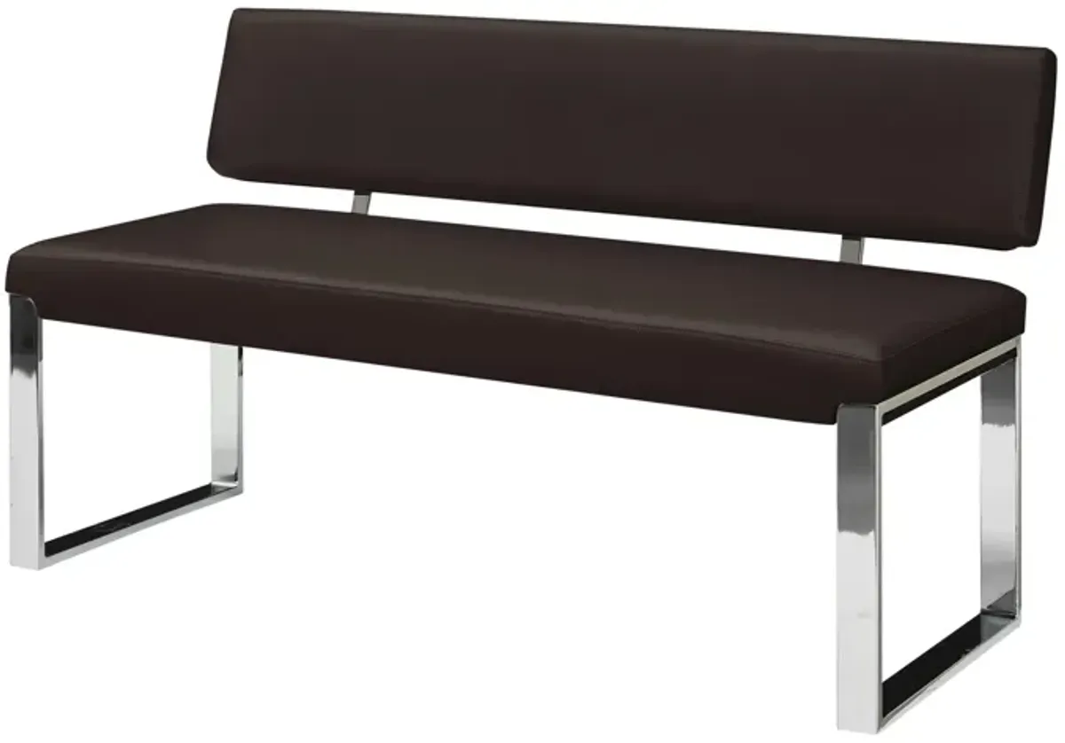 Inspired Home Anika Leather PU Bench