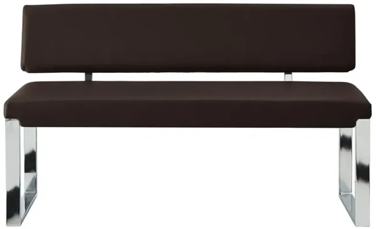 Inspired Home Anika Leather PU Bench