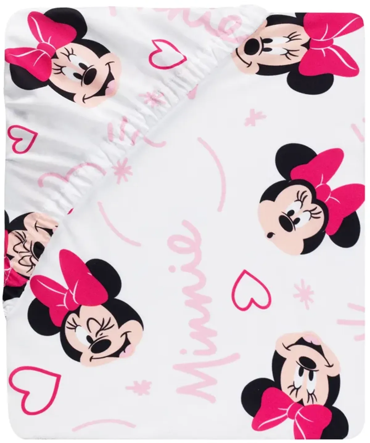 Lambs & Ivy Disney Baby Minnie Mouse Love 3-Piece Pink Nursery Crib Bedding Set