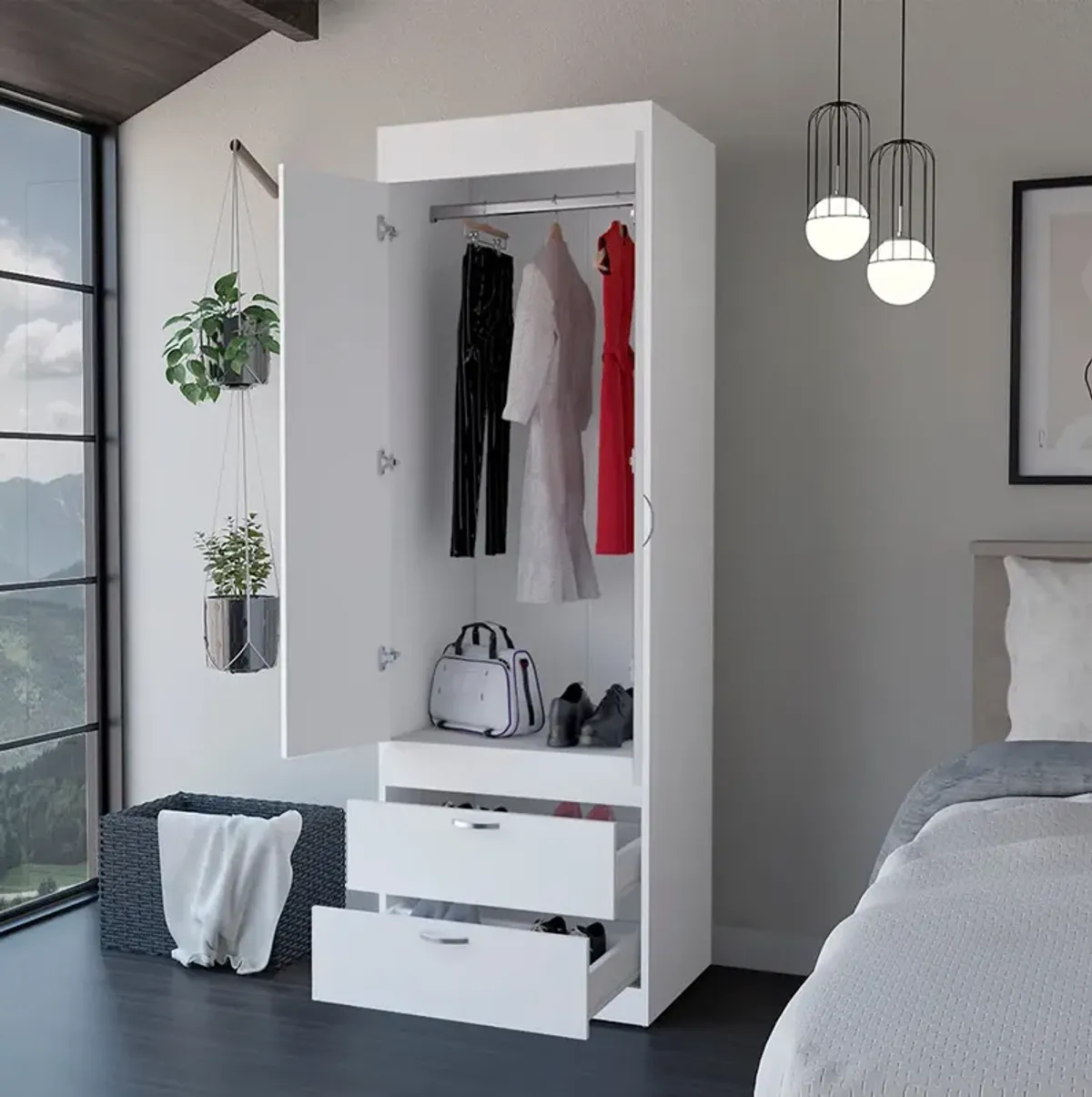 Armoire Tarento, Bedroom, White