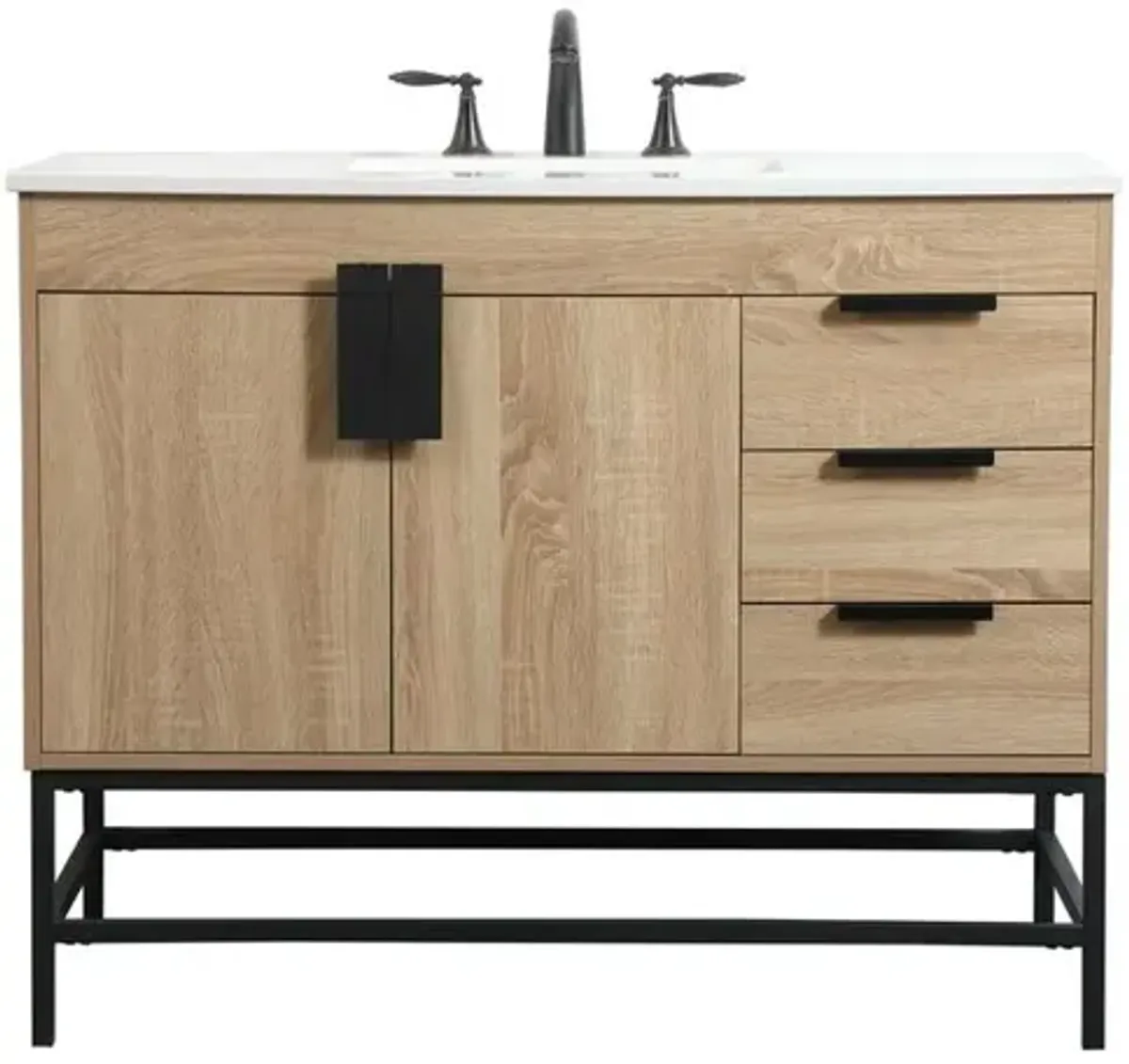 Elegant Kitchen and Bath 42 inch Single bathroom vanity in mango wood