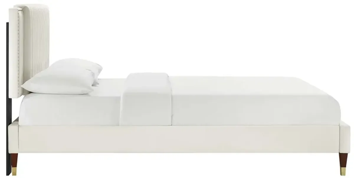 Modway - Zahra Channel Tufted Performance Velvet Twin Platform Bed