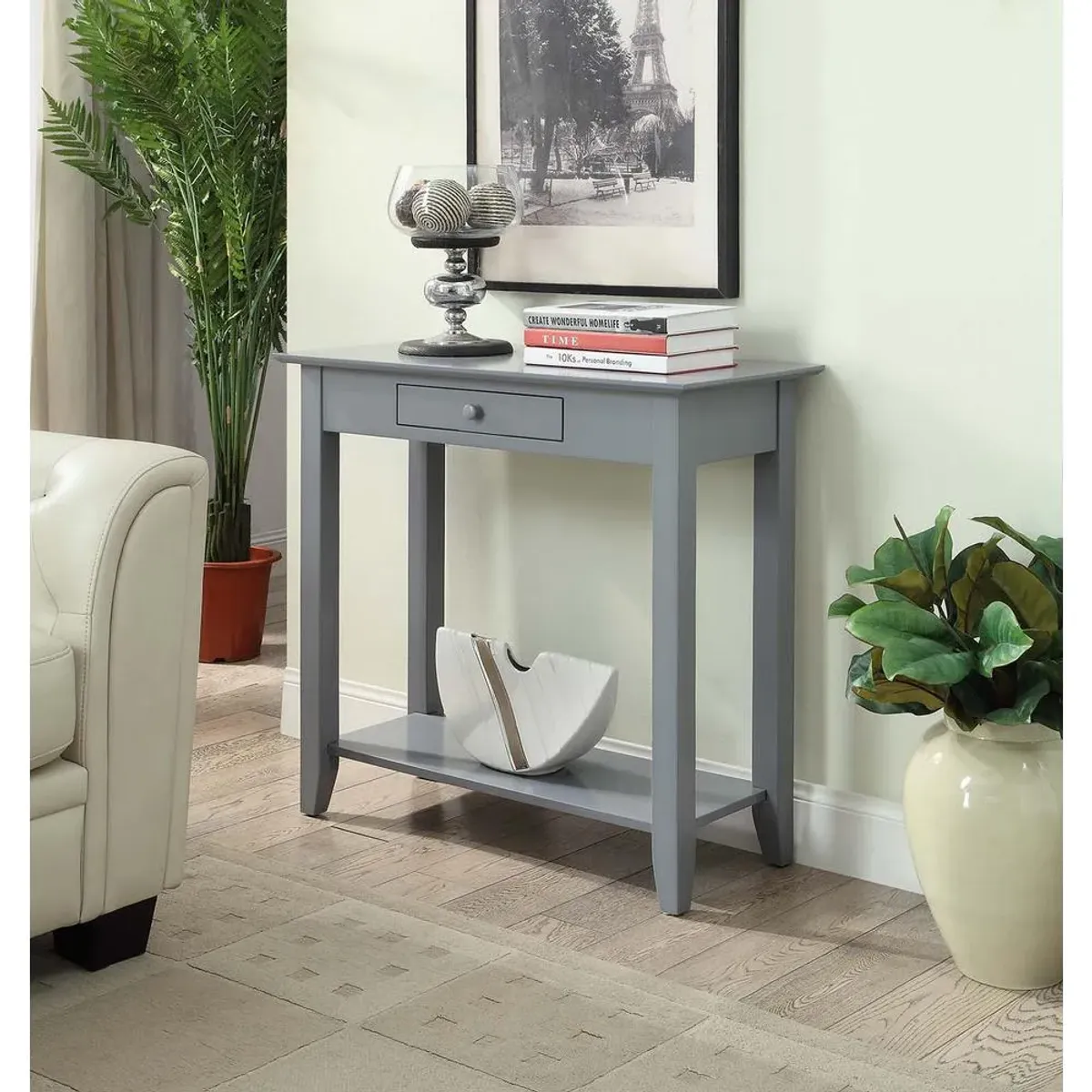 Convience Concept, Inc. American Heritage Hall Table with Drawer and Shelf