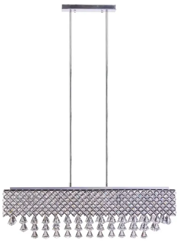 Cinderella Chandelier Chrome Metal and Crystal 12 LED Light