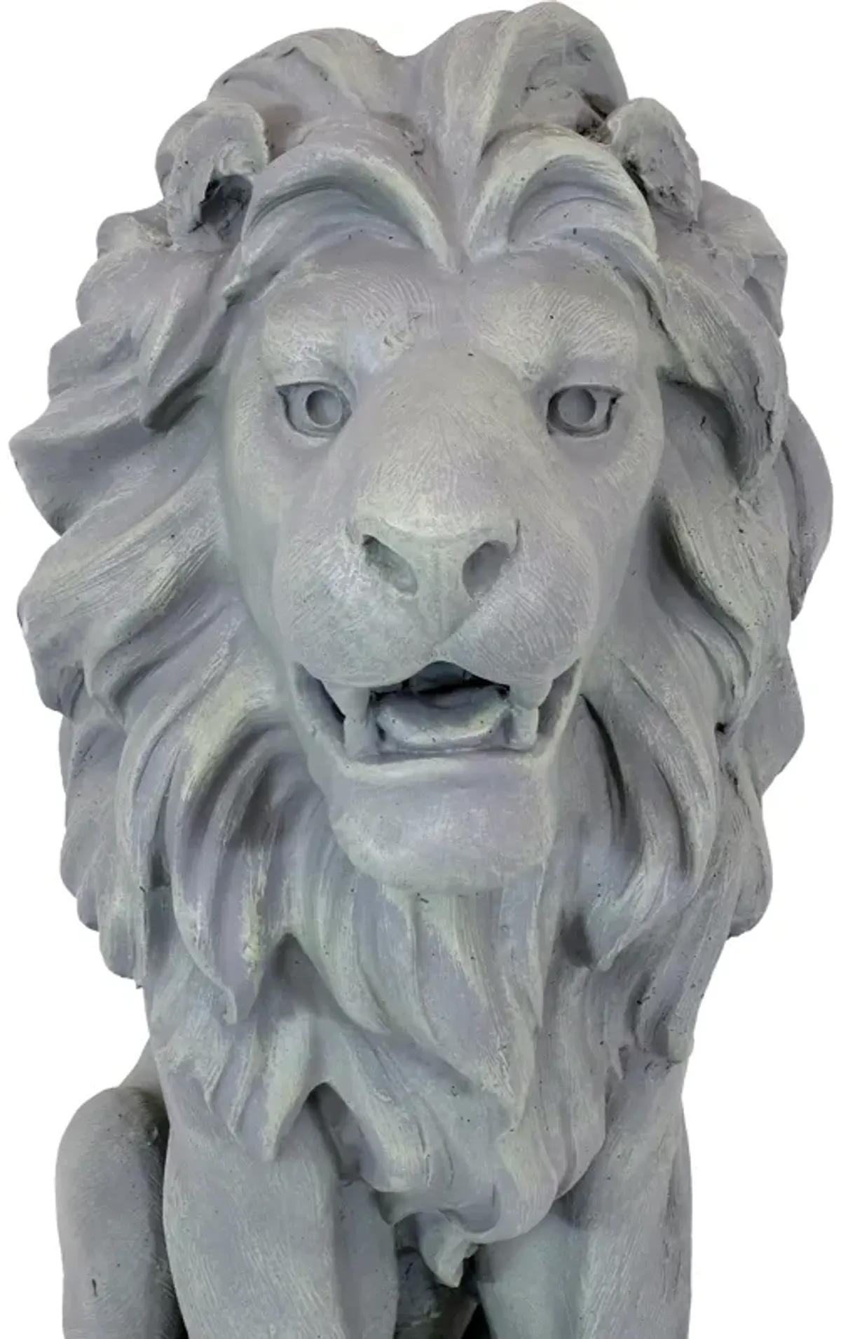 Sunnydaze Noble Beast Sitting Lion Outdoor Concrete Statue - 30 in