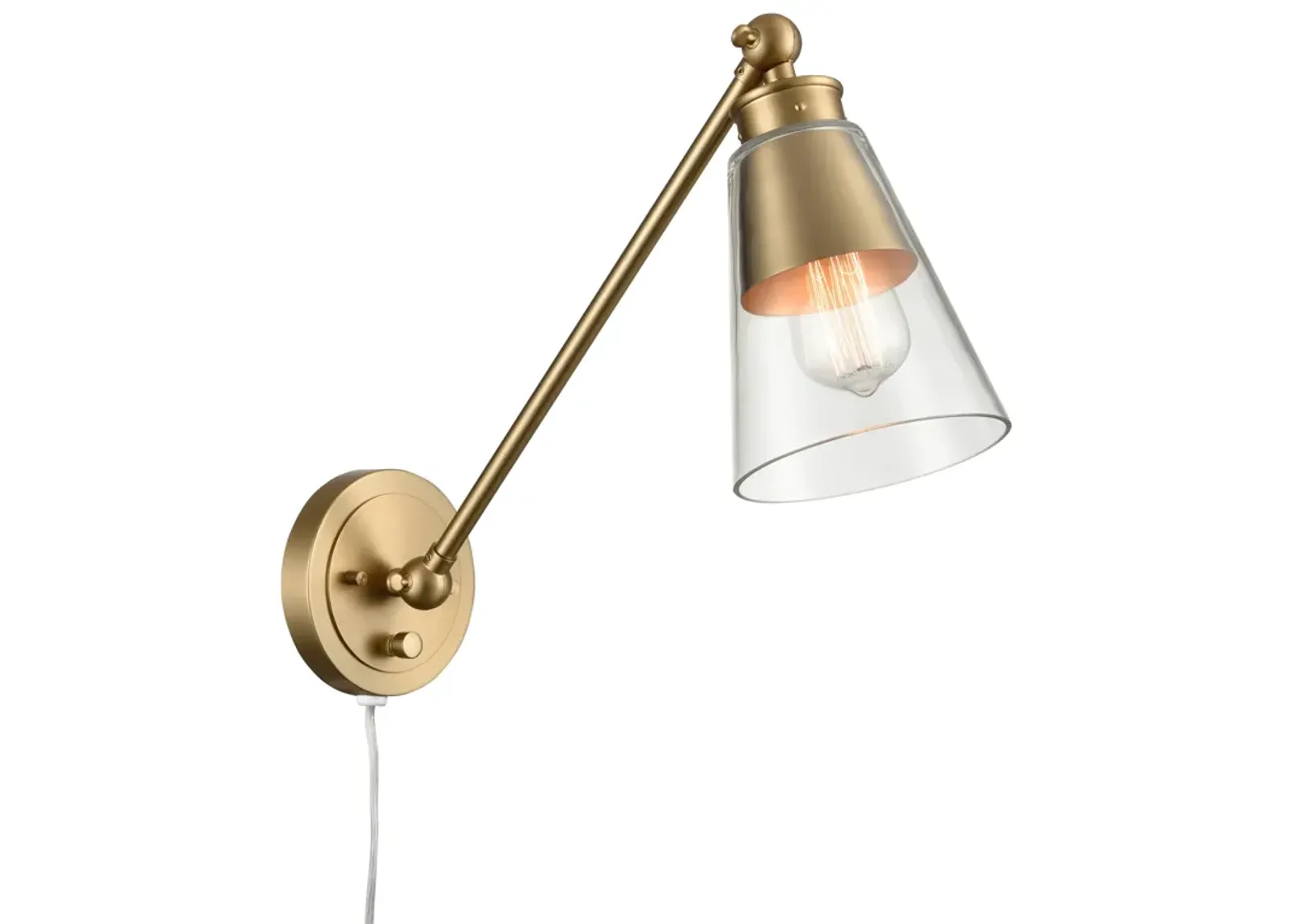 Albany 9.25" High Gold Sconce