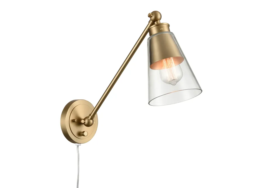 Albany 9.25" High Gold Sconce