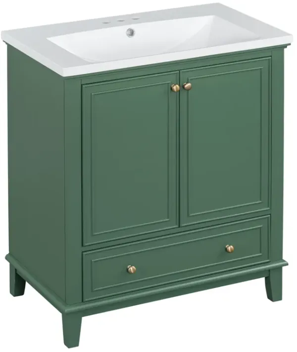 Merax Bathroom Vanity Sink Combo Multi-Functional Cabinet with Doors & Drawer
