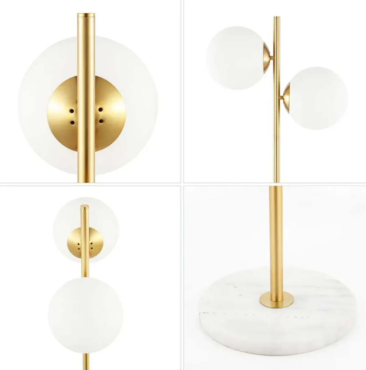 Oscar 2-Light Modern Parisian Candlestick Iron LED Floor Lamp