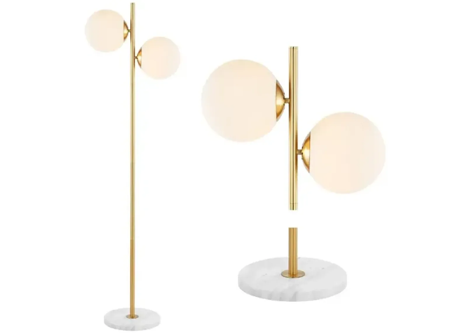 Oscar 2-Light Modern Parisian Candlestick Iron LED Floor Lamp