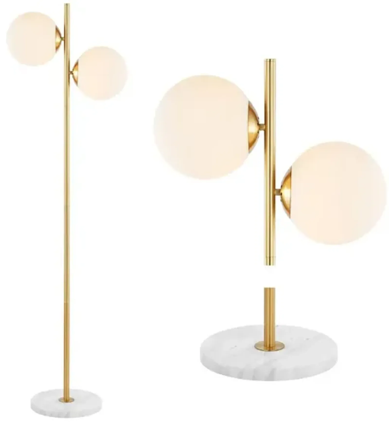 Oscar 2-Light Modern Parisian Candlestick Iron LED Floor Lamp