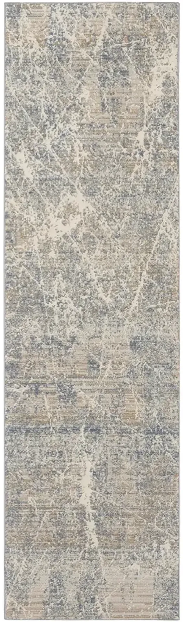 Exhale EXL02 Beige/Blue 2'2" x 7'6" Rug