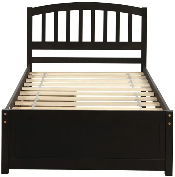 Platform Storage Bed Frame with Headboard & 2 Drawers Space-Saving Bedroom Furniture