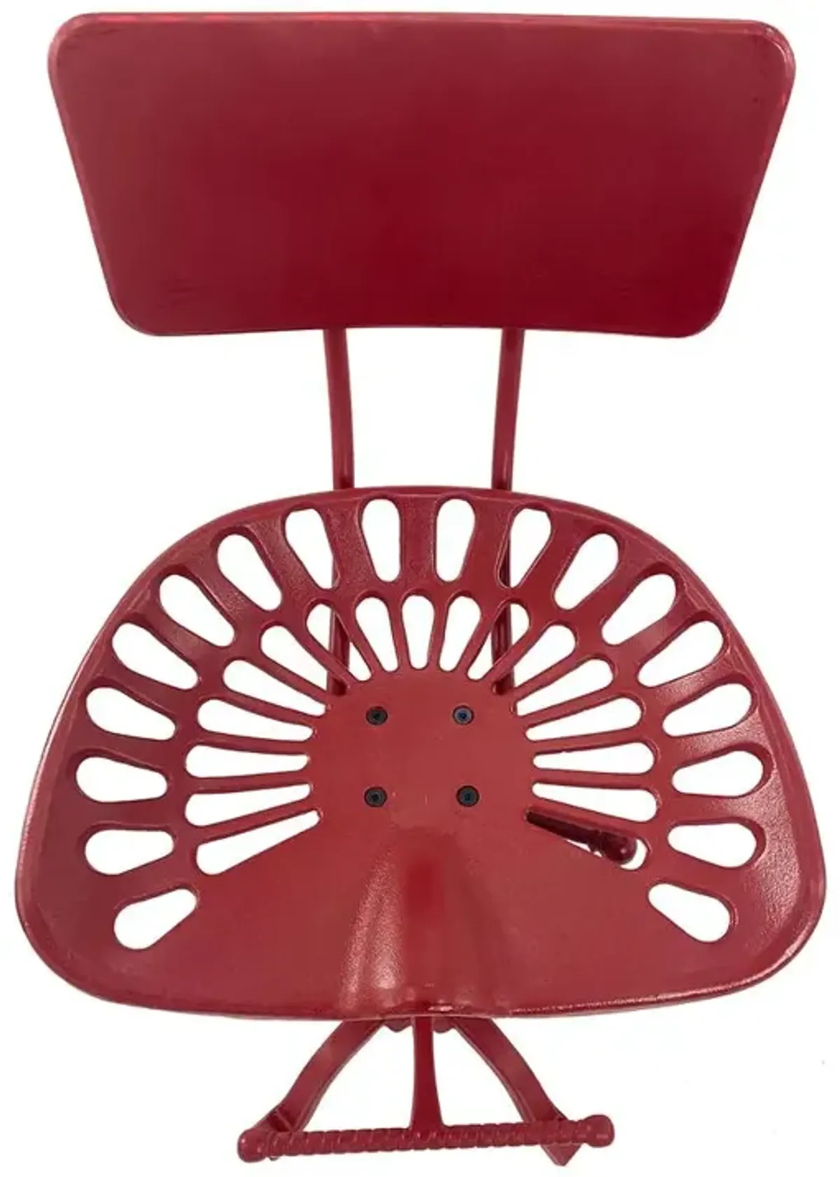 Carolina Living August Tractor Seat Barstool with Back - Red