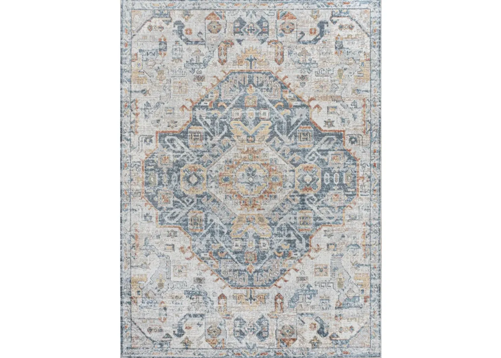 Shaemus Bohemian Medallion Low-Pile Machine-Washable Runner Rug