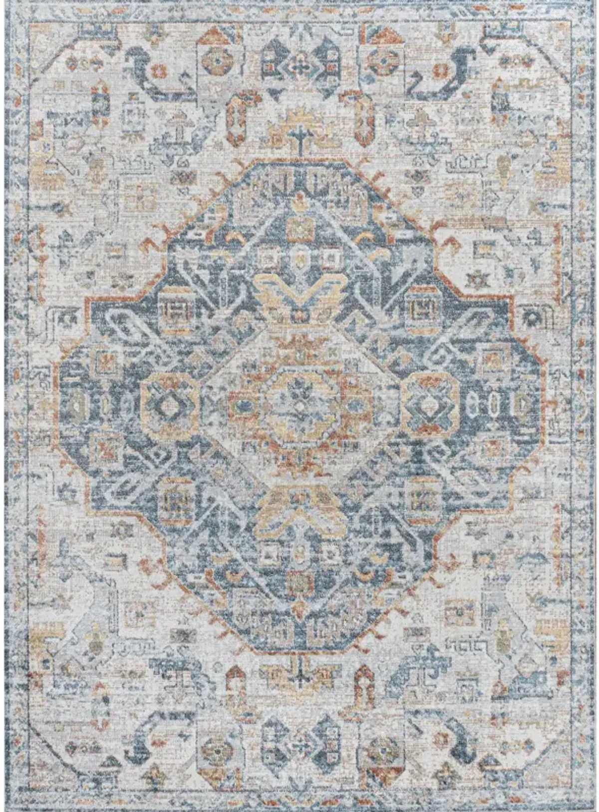 Shaemus Bohemian Medallion Low-Pile Machine-Washable Runner Rug