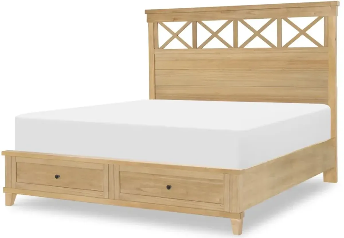 XXX's and OOO's King Panel Bed w/ Storage