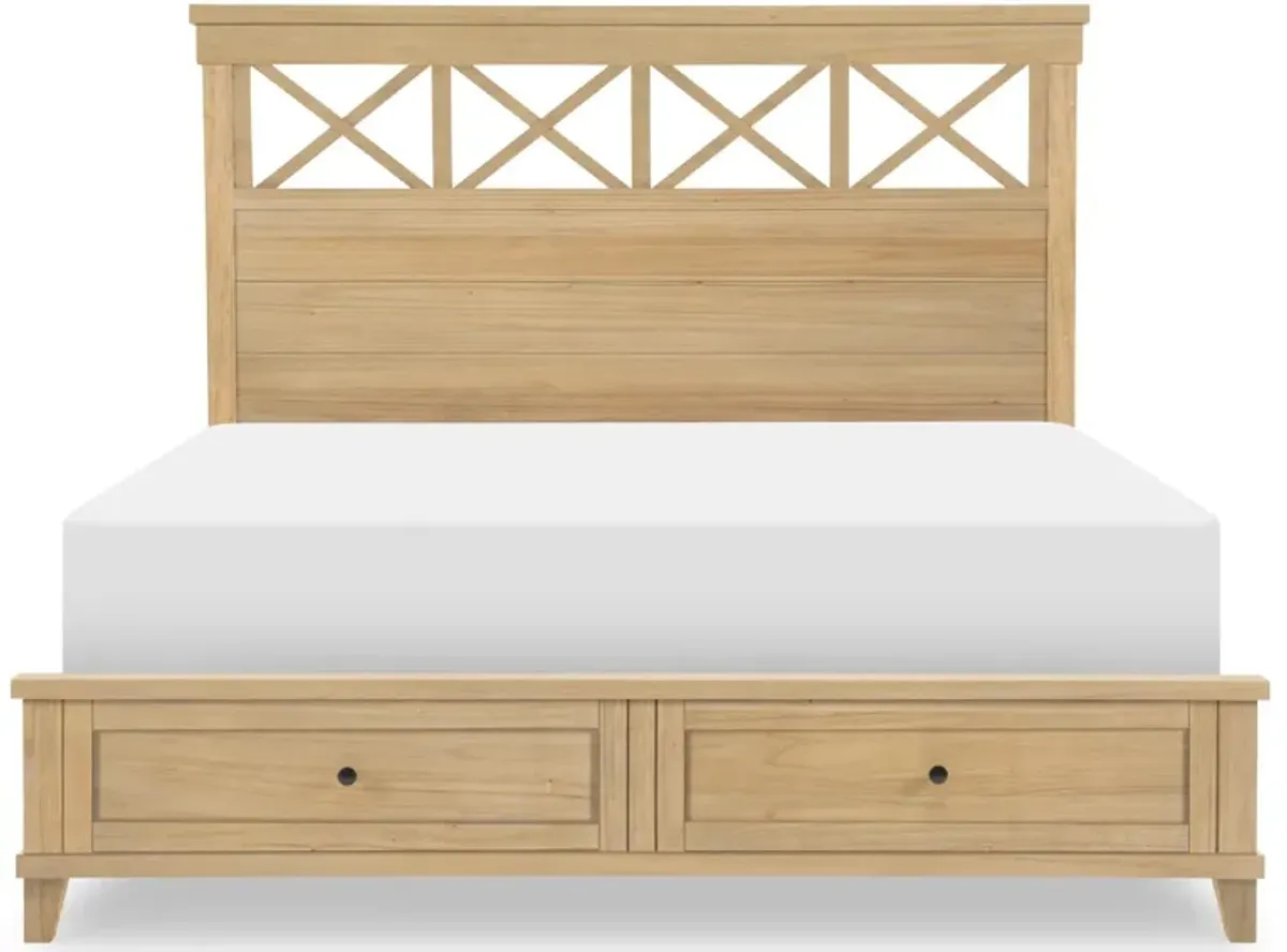 XXX's and OOO's King Panel Bed w/ Storage