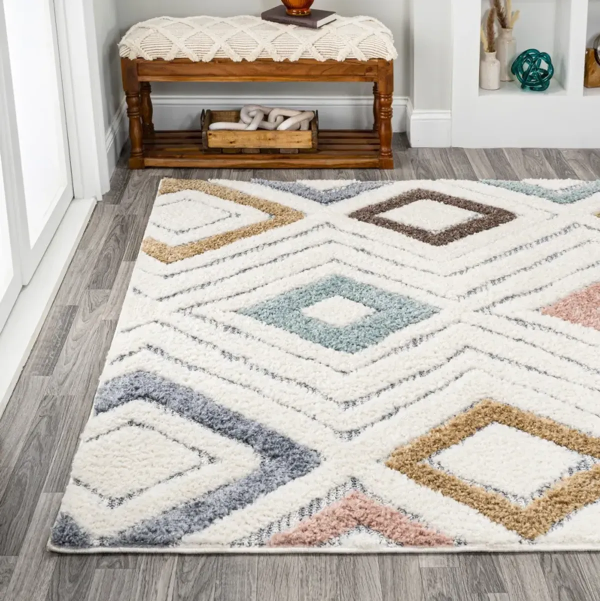 Amira Diamond Tribal High-Low Area Rug