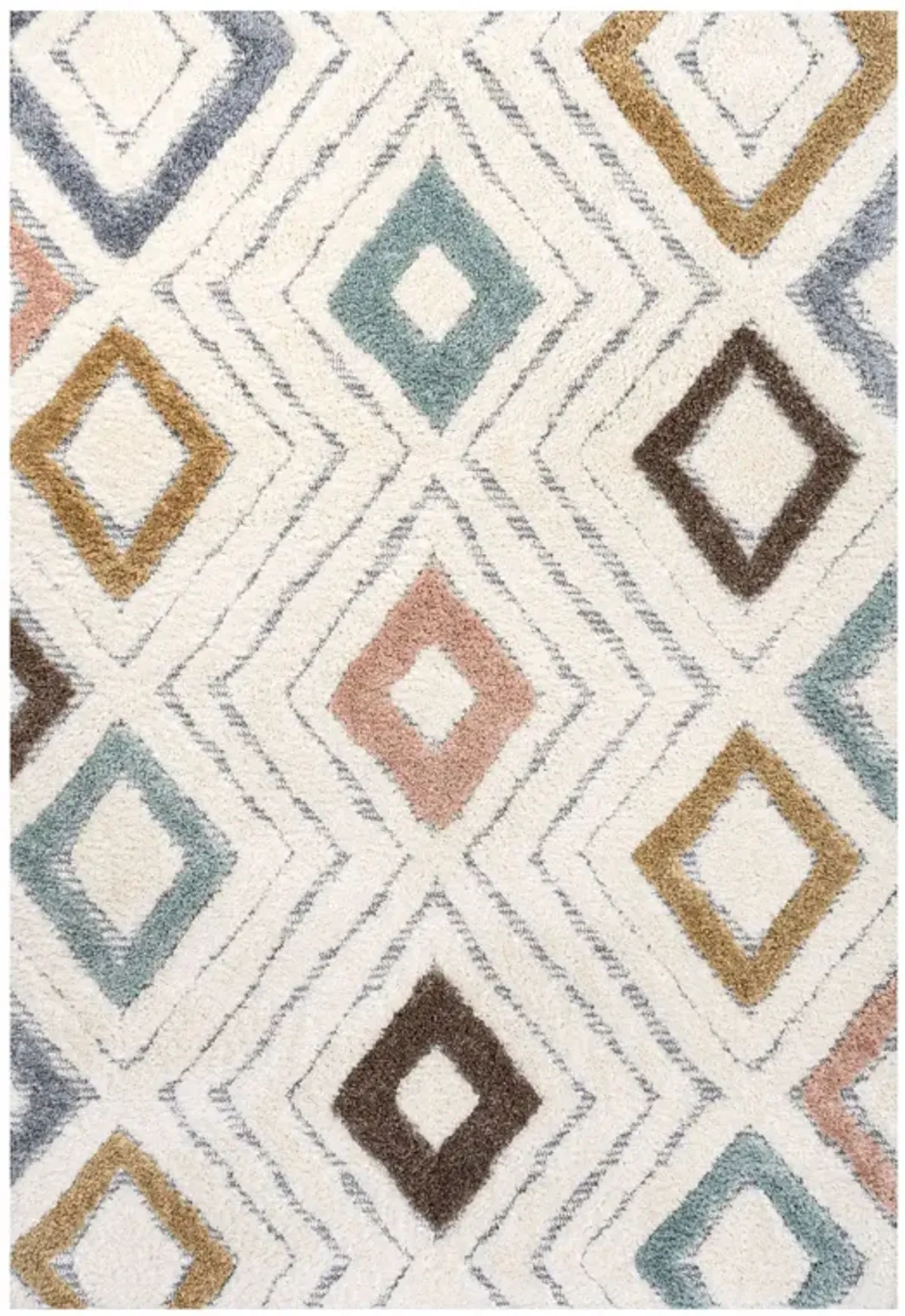 Amira Diamond Tribal High-Low Area Rug