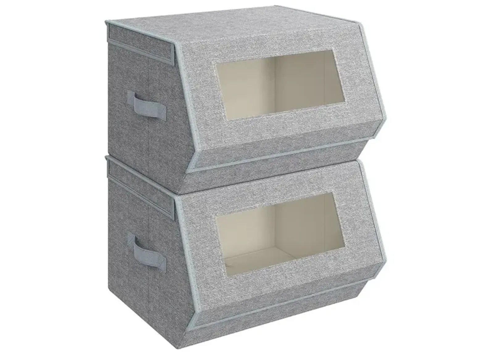 Stackable Storage Boxes – Set of 2 Convenient Organizers for Any Space