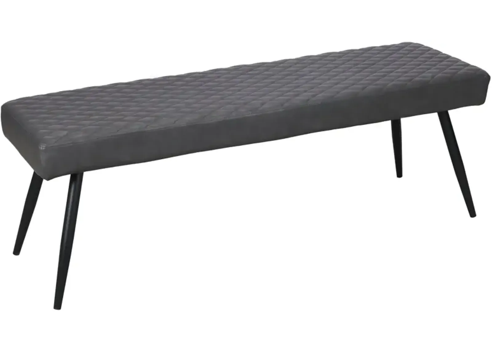 Contemporary Upholstered Dining Bench with Black Sanded Leg