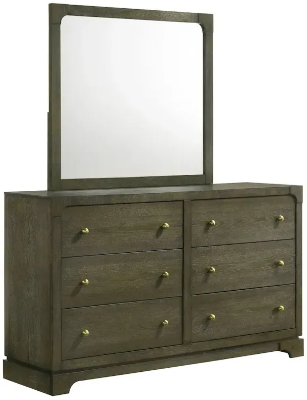 Coaster Co. of America Gran Park 6-drawer Dresser and Mirror Dark Cocoa