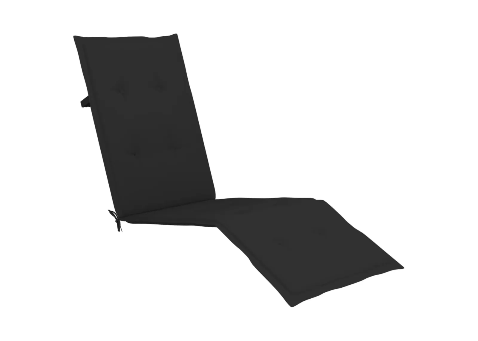 vidaXL Deck Chair Cushion Black (29.5"+41.3")x19.7"x1.6"