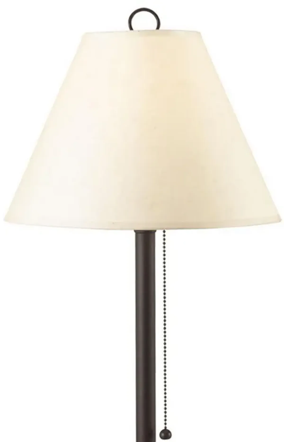 Paper Shade Metal Table Lamp with Pull Chain Switch,Set of 4,White and Black-Benzara