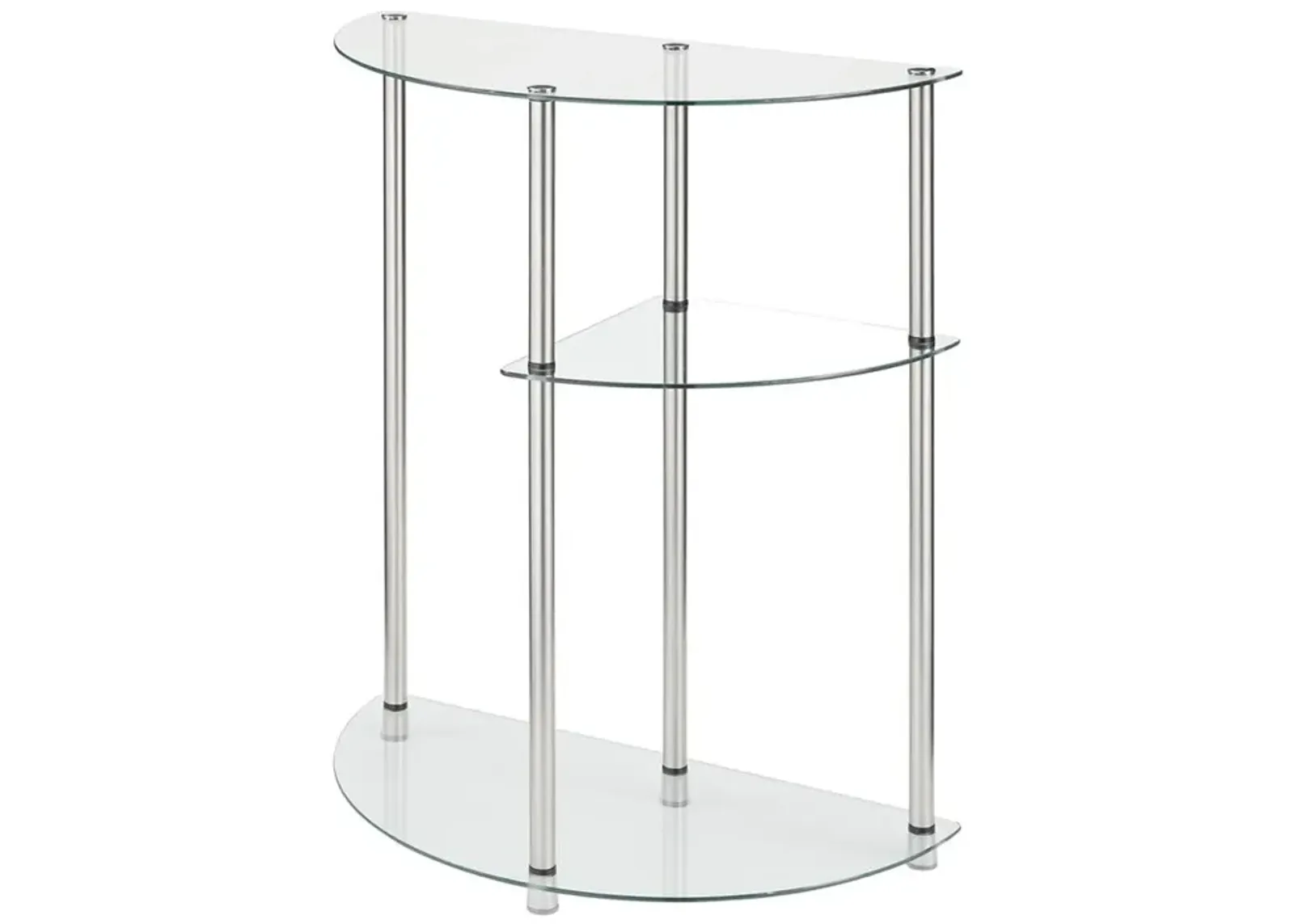 Convience Concept, Inc. Classic Glass 3 Tier Display Entryway Hall Table