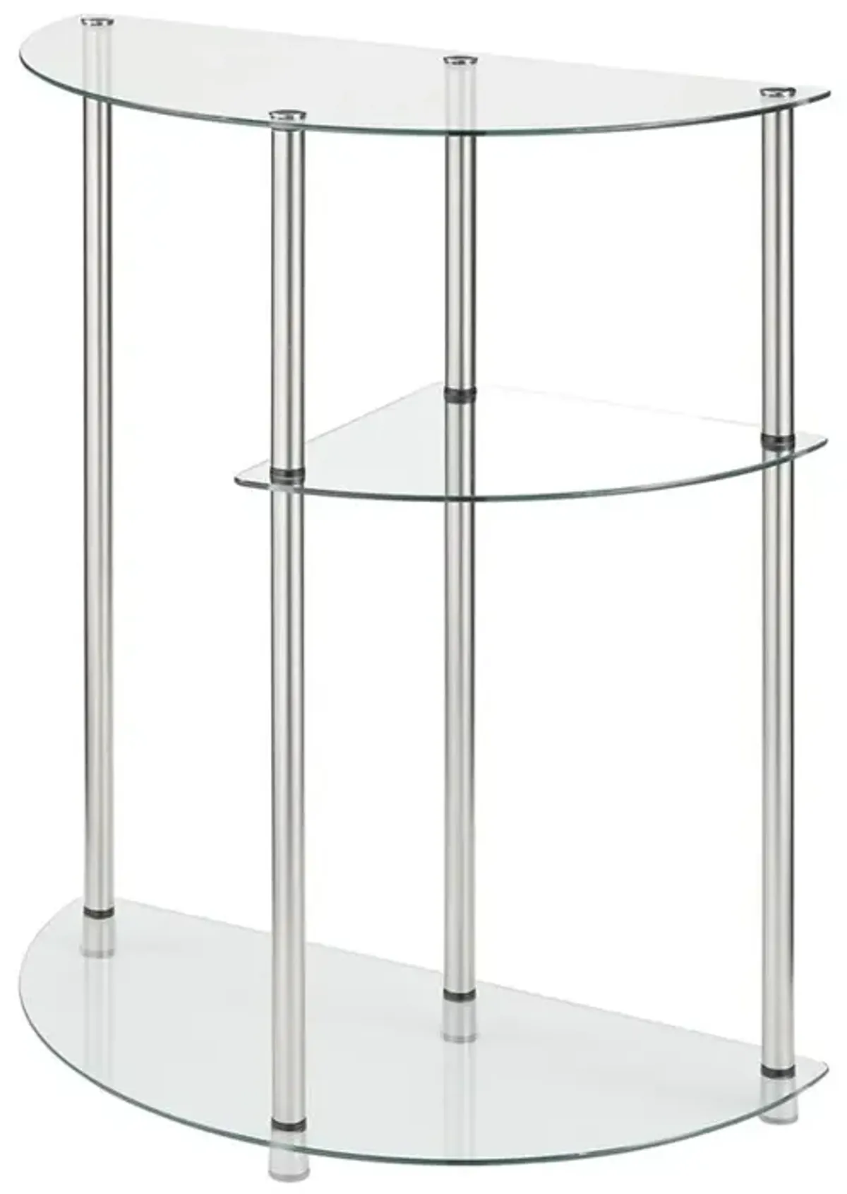 Convience Concept, Inc. Classic Glass 3 Tier Display Entryway Hall Table