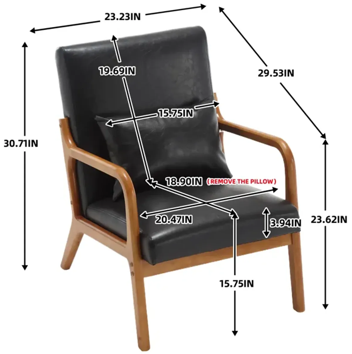 Merax Modern Padding Lounge Armchair Accent Chair