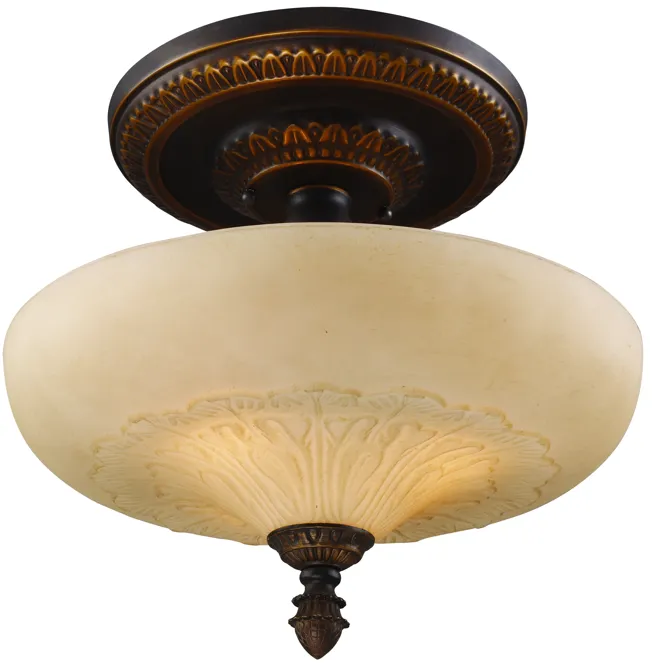 Restoration 15'' Wide 3-Light Semi Flush Mount