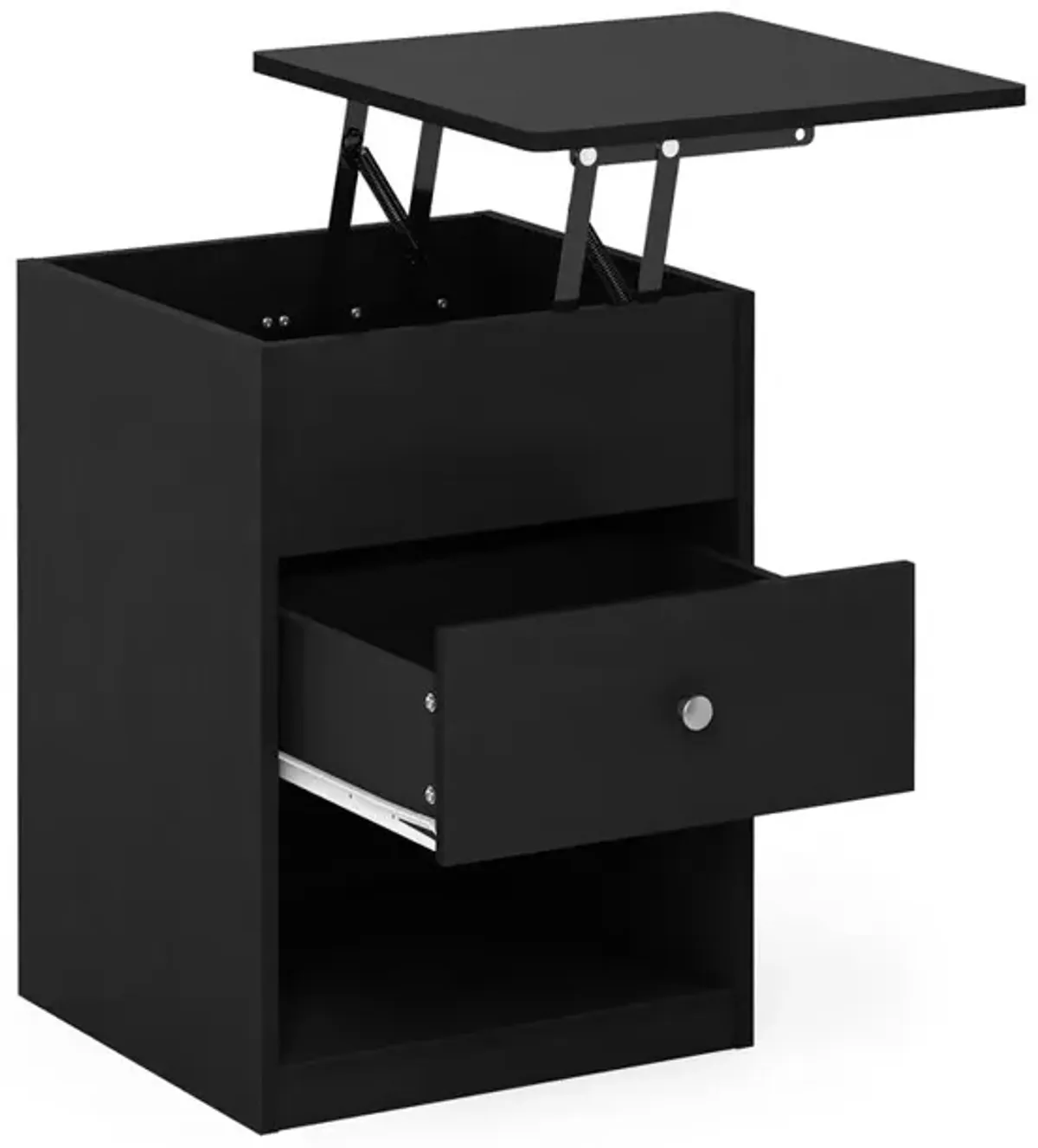 Furinno Jensen Lift Top Nightstand, Americano