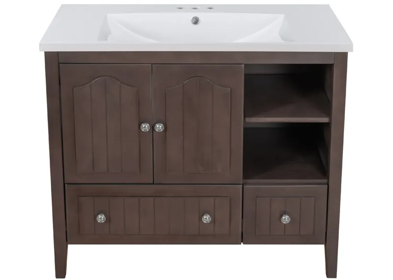 Merax Painted Finish 36" Bathroom Vanity with Ceramic Basin